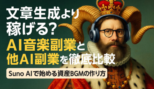 文章生成より稼げる？AI音楽副業と他AI副業を徹底比較｜Suno AIで始める資産BGMの作り方