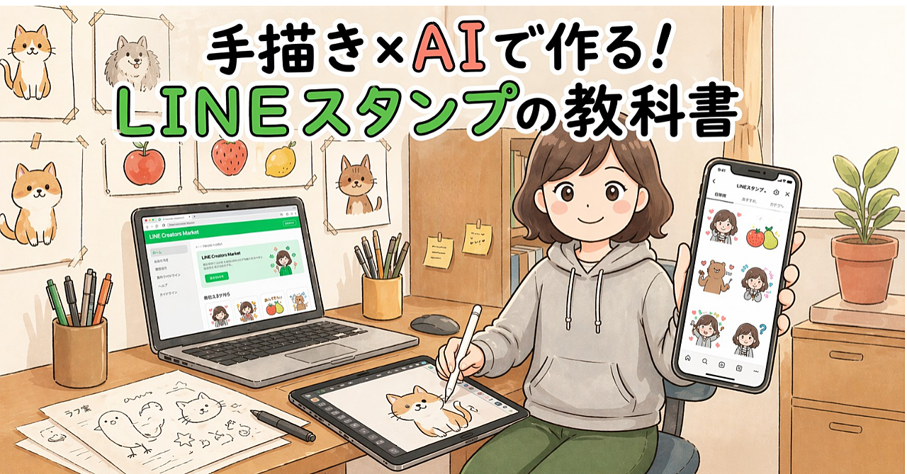 手描き×AIで作る!LINEスタンプの教科書